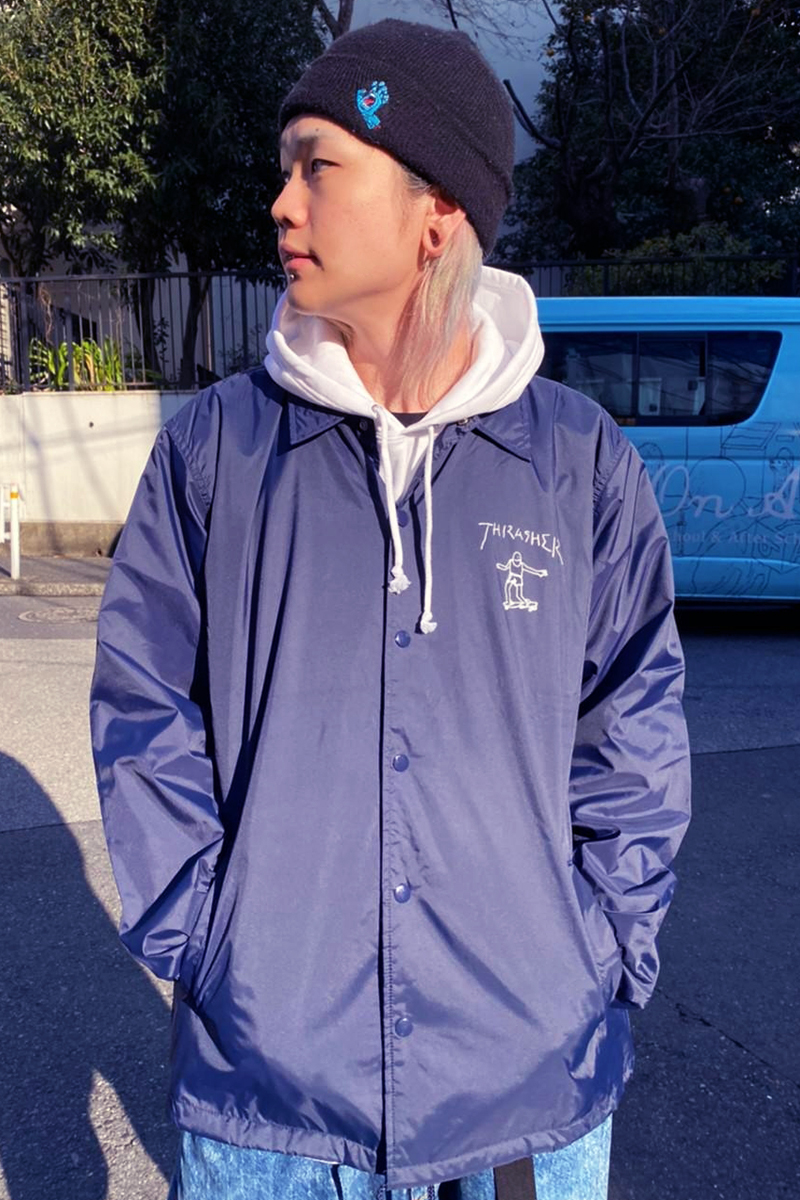THRASHER (スラッシャー) TH8928C GONZ COACH JKT NAVY
