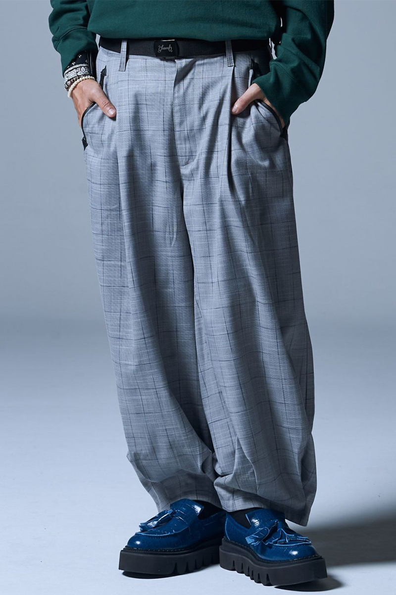 glamb(グラム) GB0123/P08 : Windowpane Easy Pants / ウィンドウペーンイージーパンツ