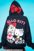 ハローキティ×GALFY(ガルフィー) 仲子パーカー - Black