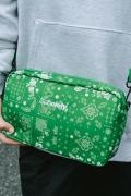 Subciety (サブサエティ) FLOWER PAISLEY BODY BAG GREEN