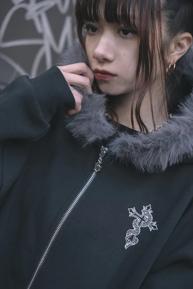 gibous (ギボス) snakecross hood fur parker / ロック gibous (ギボス) snakecross hood fur parker / ロック