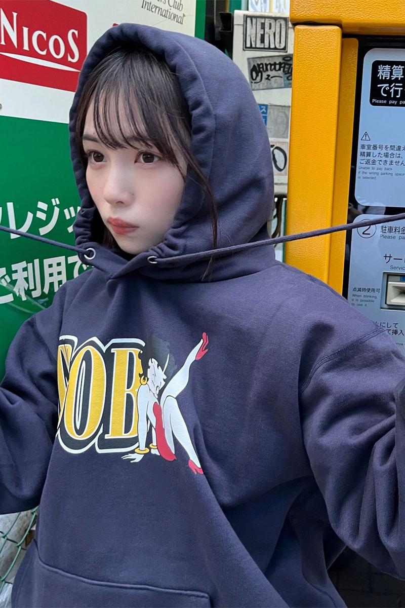 TheBackOfBoys(ザバックオブボーイズ) BOB×BettyBoop™️ PULLOVER HOODIE NAVY