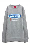 over print (オーバープリント) ELECTRICAL sweatshirt heather gray