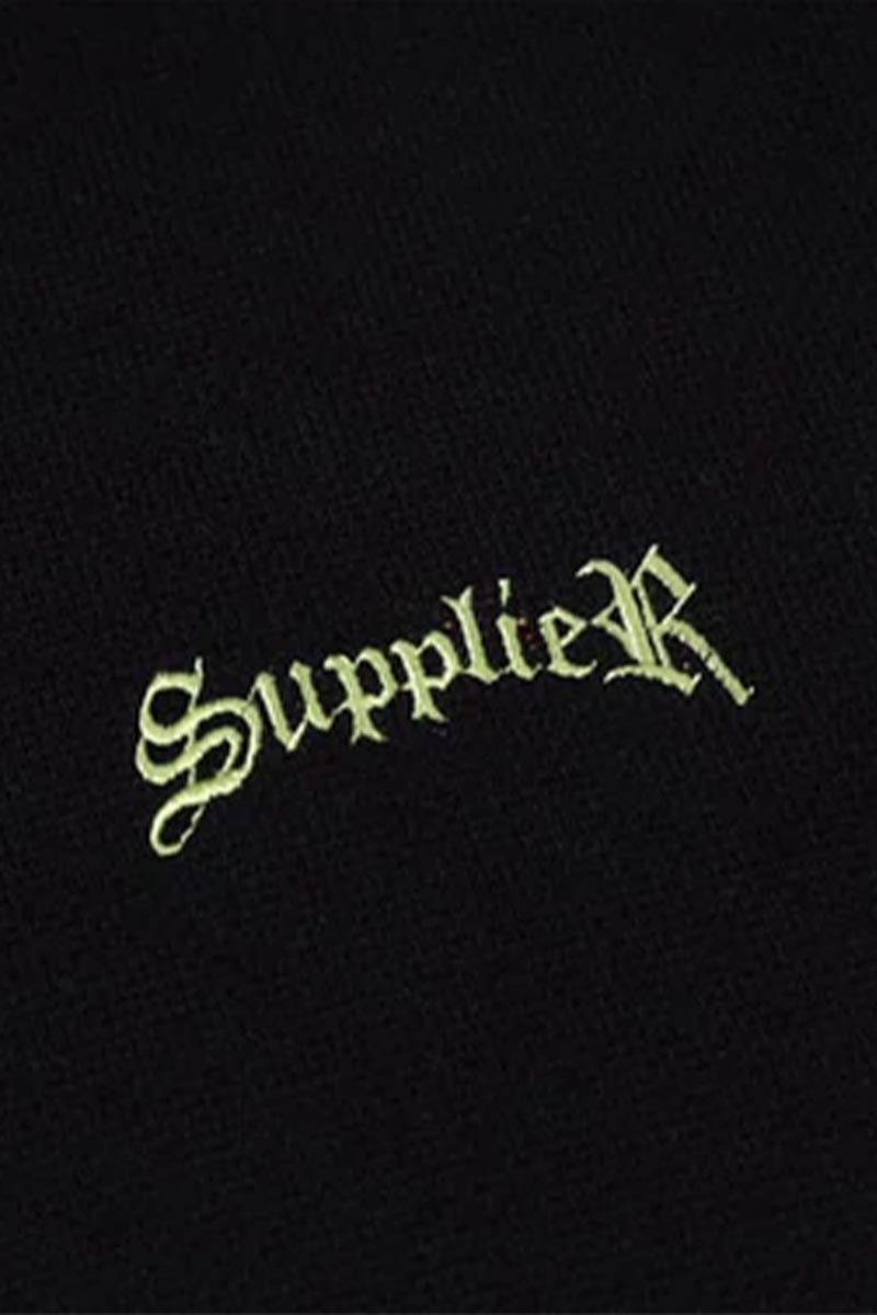 SUPPLIER (サプライヤー) FIRE PATTERN HALF ZIP KNIT BLACK