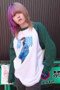 SCENE TOKYO (シーントウキョウ)Girl raglan 7/S tee green