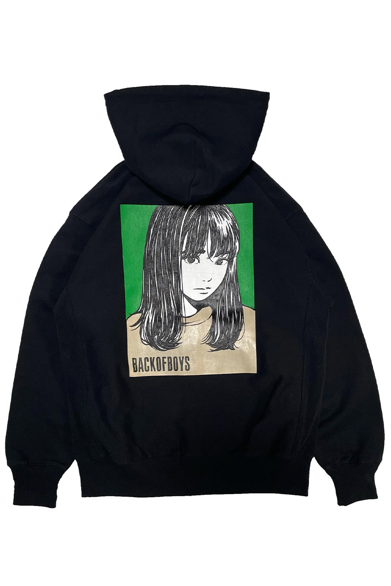 TheBackOfBoys(ザバックオブボーイズ) Cute Girl Zip Hoodie Type1BLACK