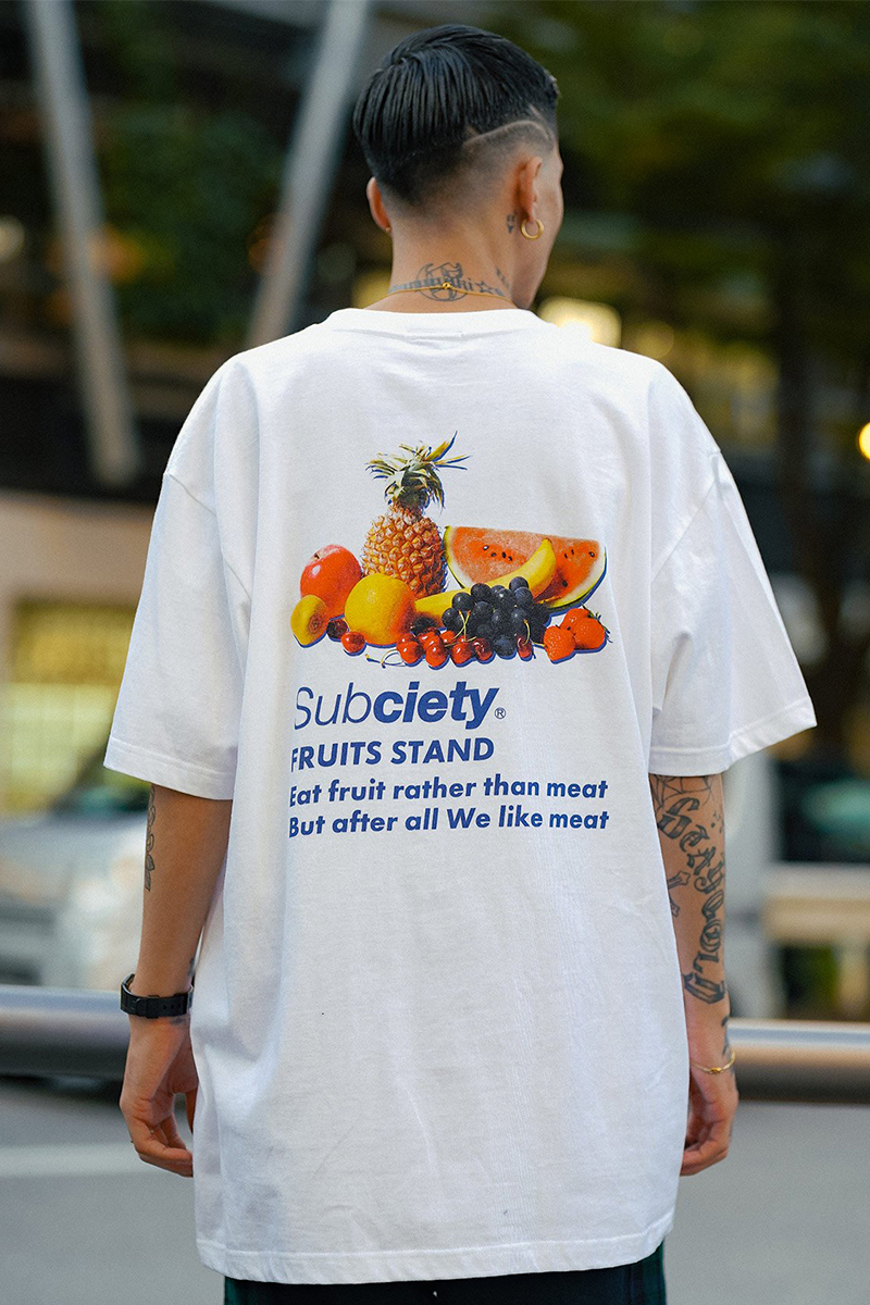Subciety (サブサエティ) FRUITS STAND TEE WHITE