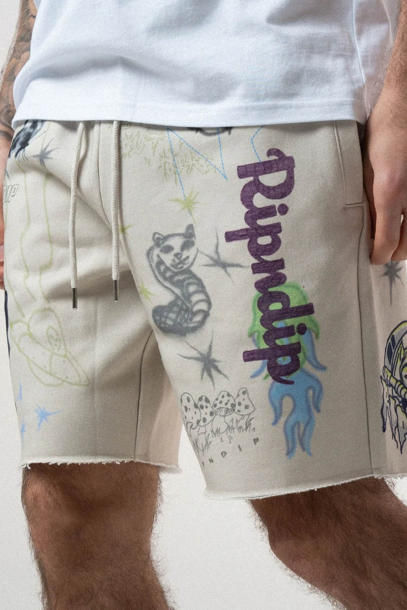 RIPNDIP (リップンディップ) GOOSEBUMPS RAW EDGE SWEAT SHORTS