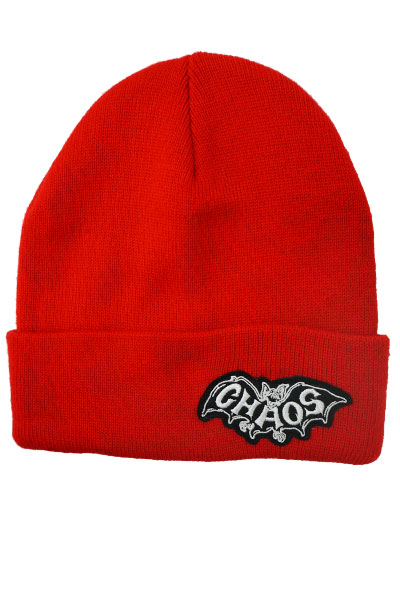 BURNING THE REGISTER CHAOS BEANIE RED