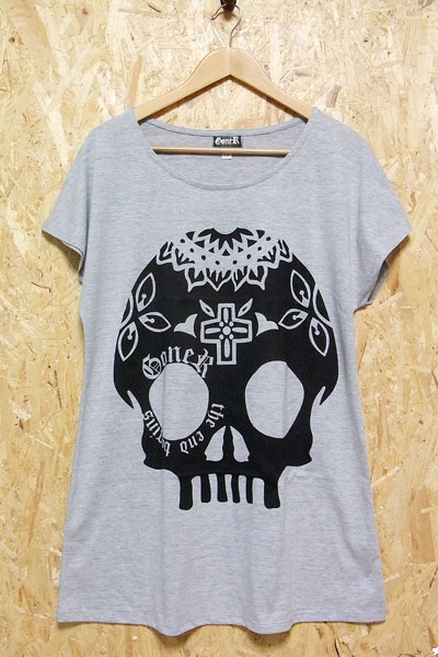 GoneR Mexican Skull T-One Piece - H.Grey