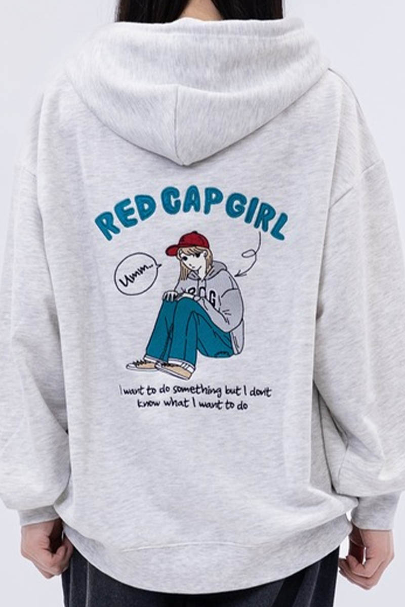 Red Cap Girl(レッド・キャップ・ガール) 裏毛FULL ZIP - Ash Gray