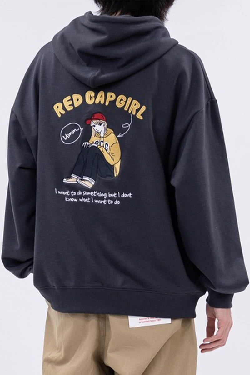 Red Cap Girl(レッド・キャップ・ガール) 裏毛FULL ZIP - Dark Gray
