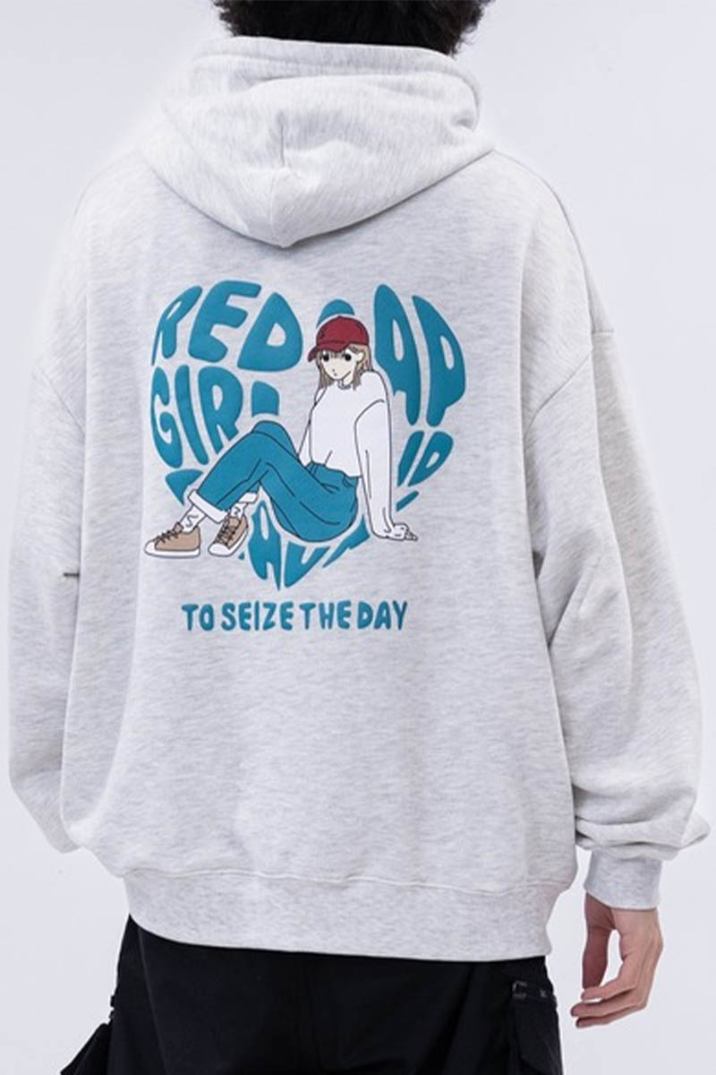 Red Cap Girl(レッド・キャップ・ガール) 裏毛フーディ - Ash Gray