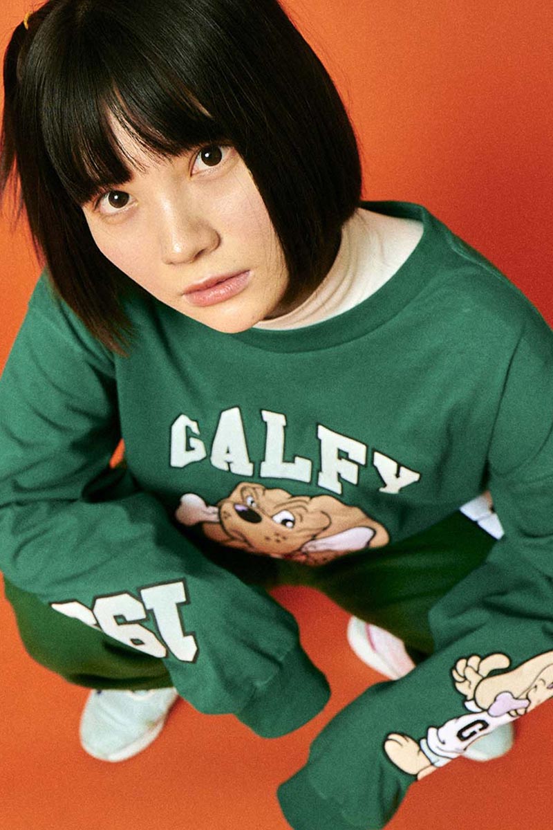 GALFY わんわん大学ロンTee GREEN