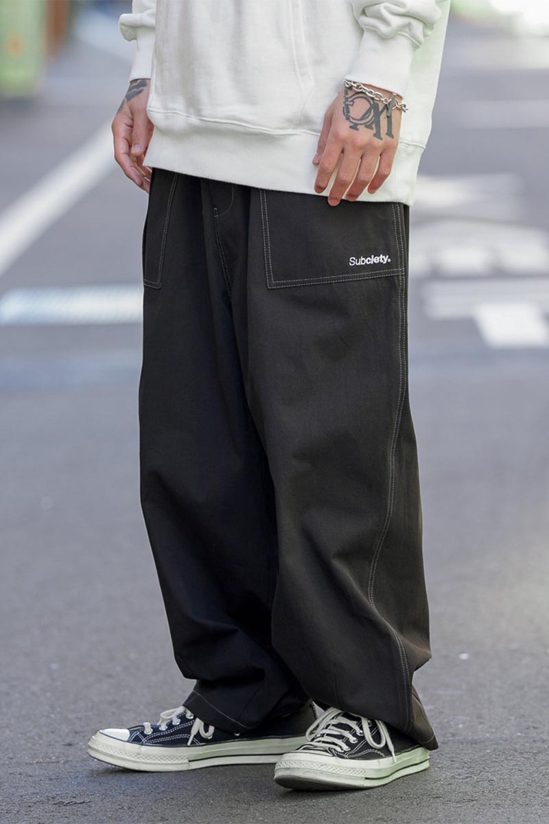 PURPLE】Subciety/(U)SUEDE BAGGY PANTS - その他