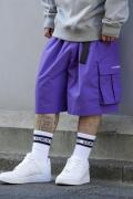 Subciety (サブサエティ) NYLON CARGO SHORTS PURPLE