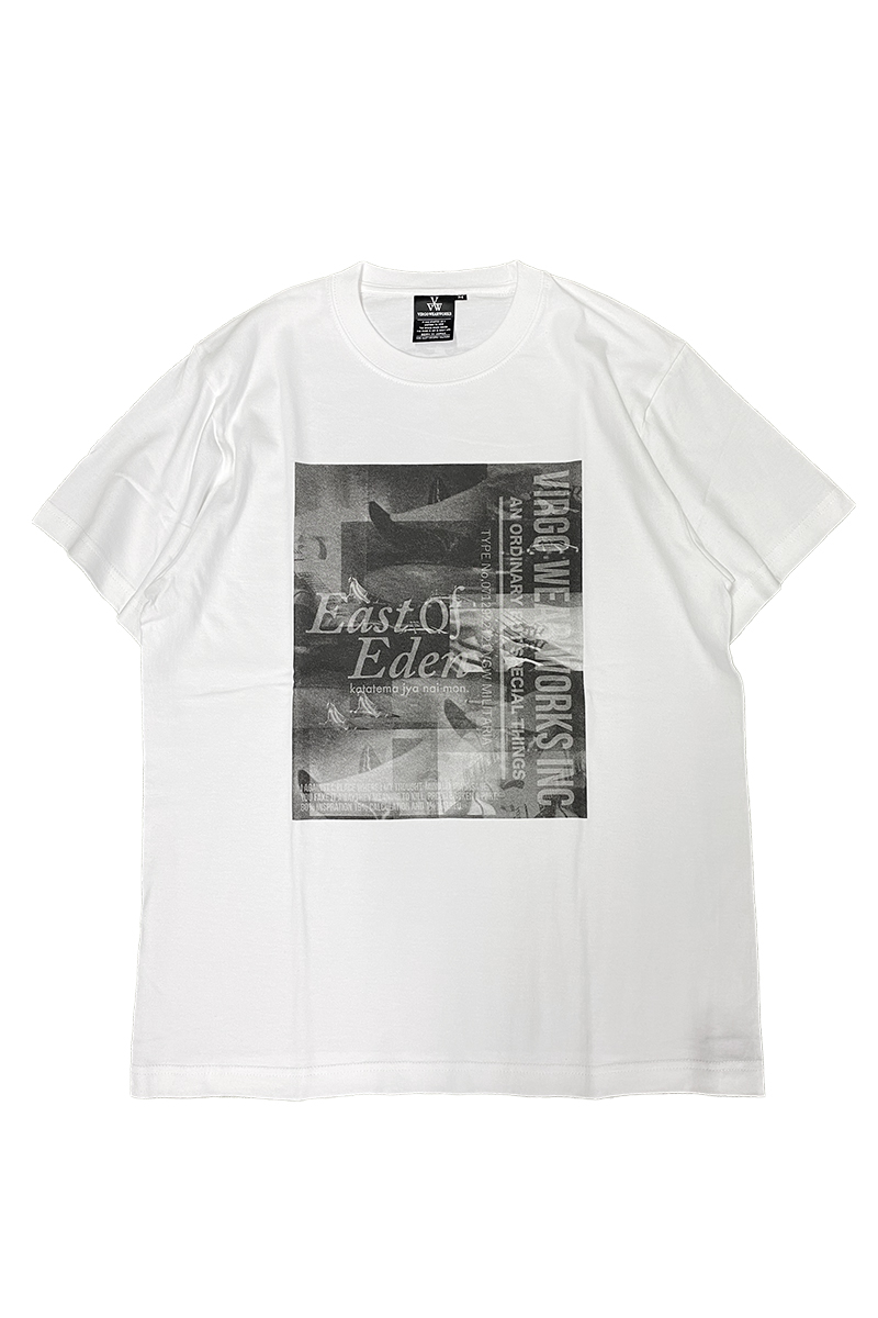 East Of Eden×VIRGOwearworks×GEKIROCK CLOTHING限定コラボ・Tシャツ　WHITE