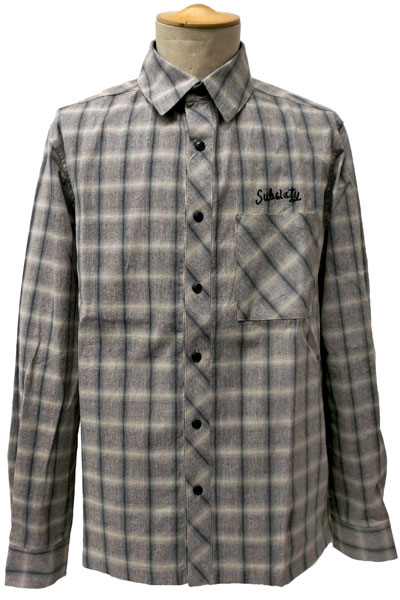 Subciety CHECK SHIRTS L/S-Conductor- GRAY