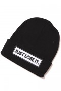 SILLENT FROM ME LOSE-Beanie- BLACK/WHITE