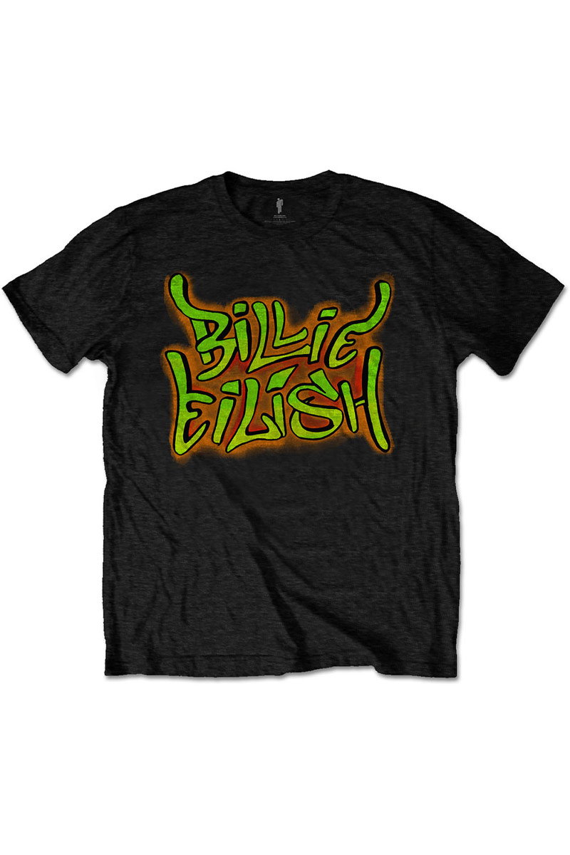 BILLIE EILISH UNISEX TEE GRAFFITI BLACK