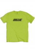 BILLIE EILISH UNISEX TEE RACER LOGO & BLOHSH (BACK PRINT) LIME GREEN