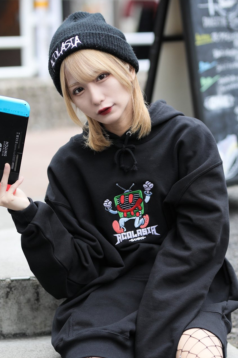 acOlaSia (アコレイジア) GAMING hoodie BLACK