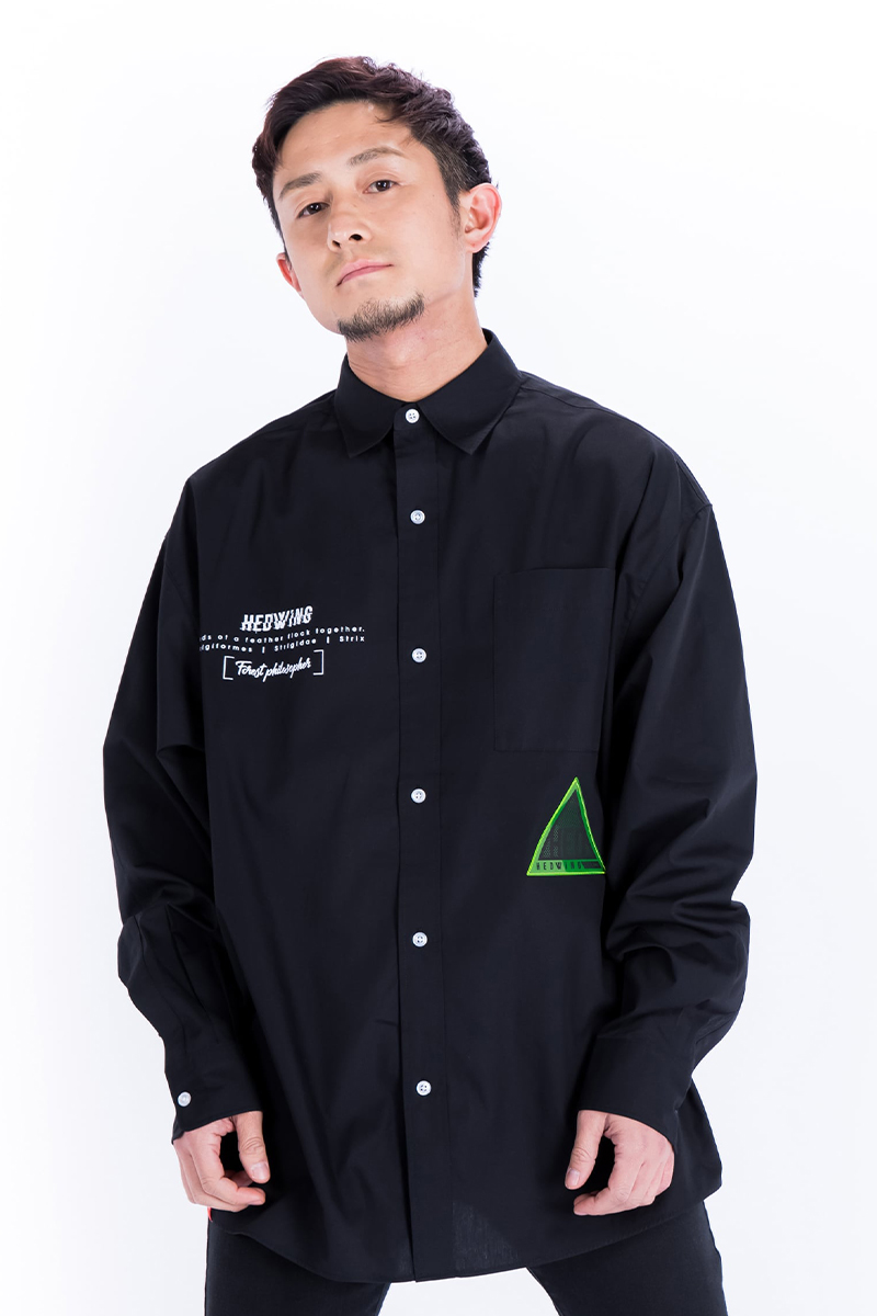 HEDWiNG (ヘドウィグ) Big Silhouette Double Zip Shirt / Black