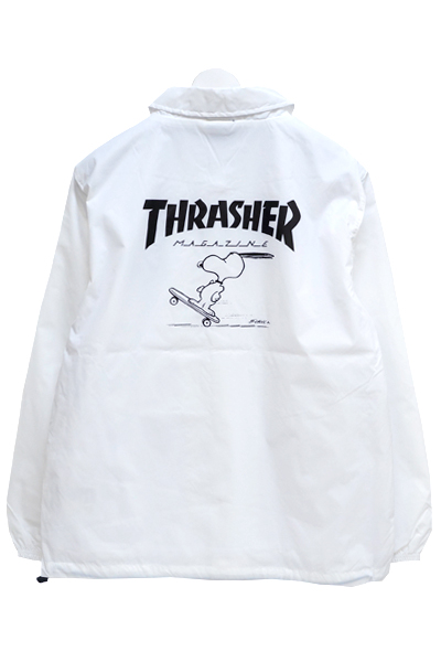 THRASHER×PEANUTS COACH JACKET THR17PNV3-02DS White