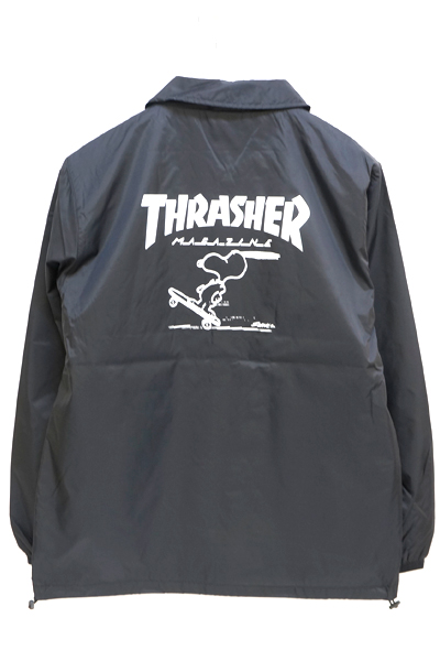 THRASHER×PEANUTS COACH JACKET THR17PNV3-02DS Black