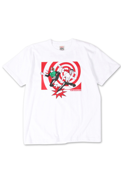 PUNK DRUNKERS 【PDSx仮面ライダー】ライダーキックTEE WHITE