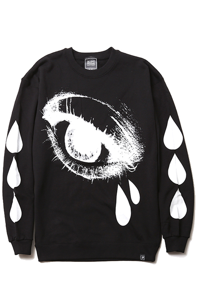 SILLENT FROM ME TEAR -Crew Sweat- BLK