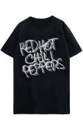 RED HOT CHILI PEPPERS UNISEX T-SHIRT: BLACK & WHITE LOGO 