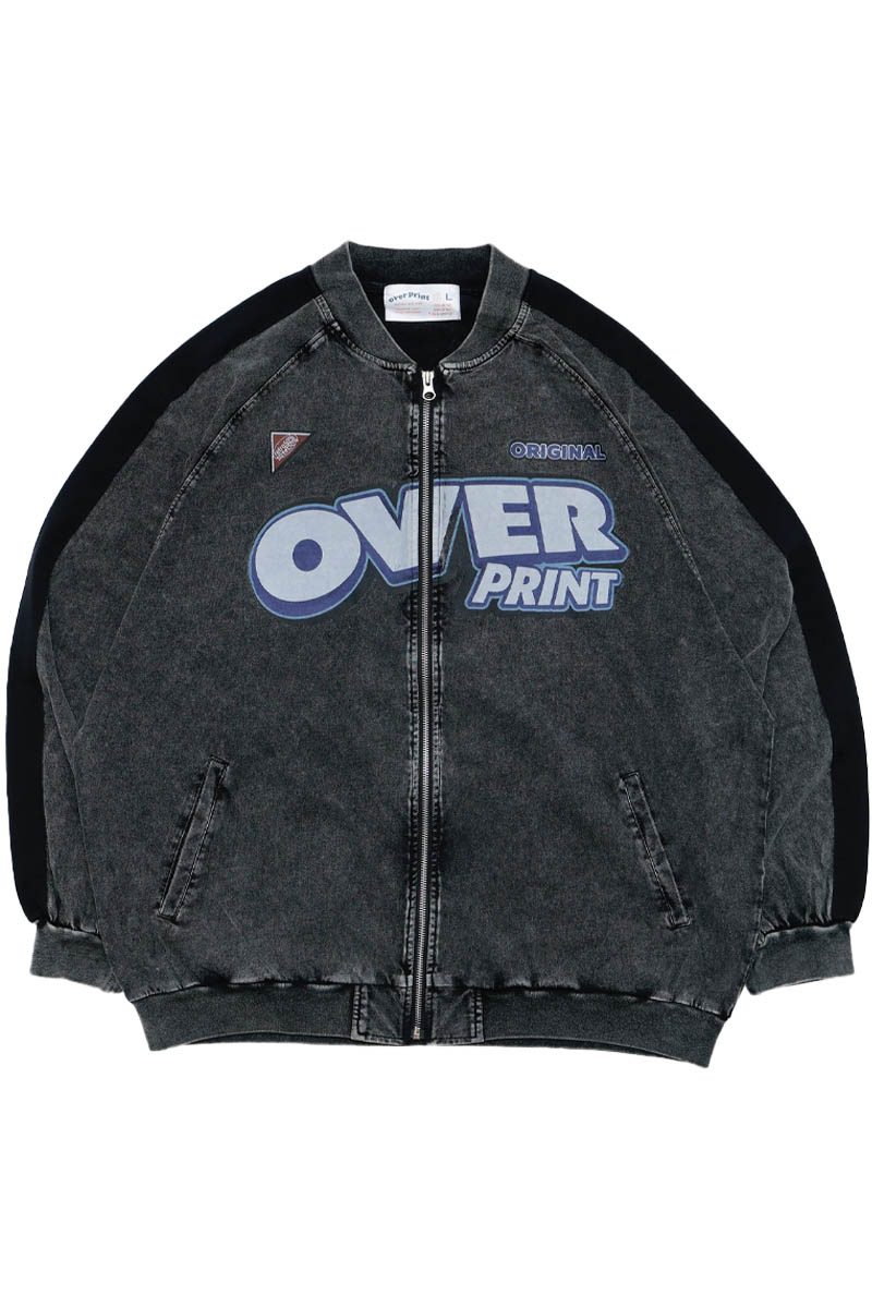 over print (オーバープリント) pigment bittersweet cotton jacket - Chacoal