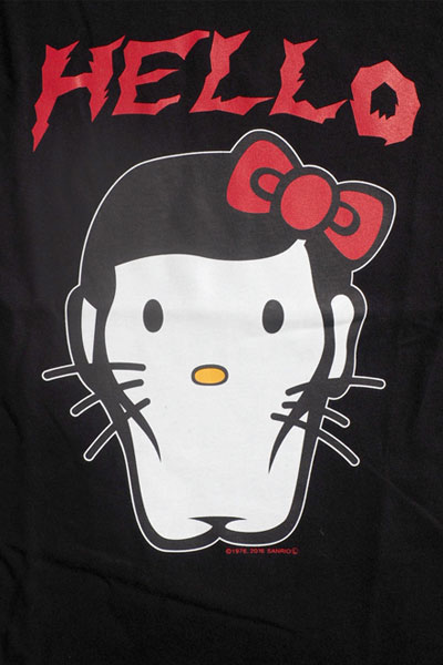 ロックファッション バンドグッズのgekirock Clothing Punk Drunkers Pdsxhello Kitty あいつハロー キティtee Black