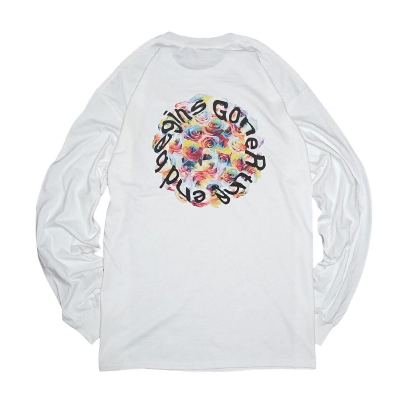 【予約商品】GoneR GR28LS001 Rainbow Rose L/S T-Shirts White