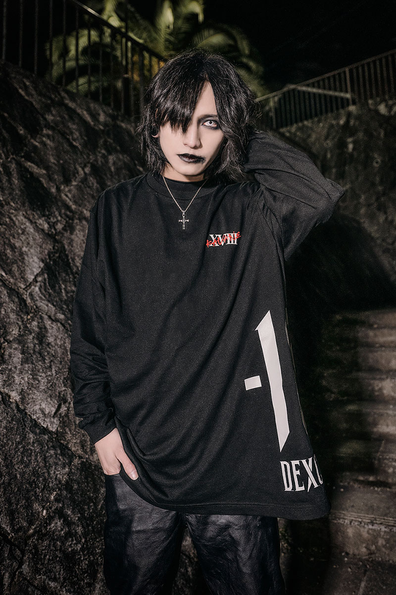 DEXCORE×GEKIROCK CLOTHING×KAVANE Clothing コラボ・ロンT BLACK×WHITE