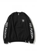 TOY MACHINE DEAD MONSTER EMBROIDERY SWEAT CREW NECK - BLACK