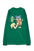 over print (オーバープリント) I'm not a drink LS Tee (green)