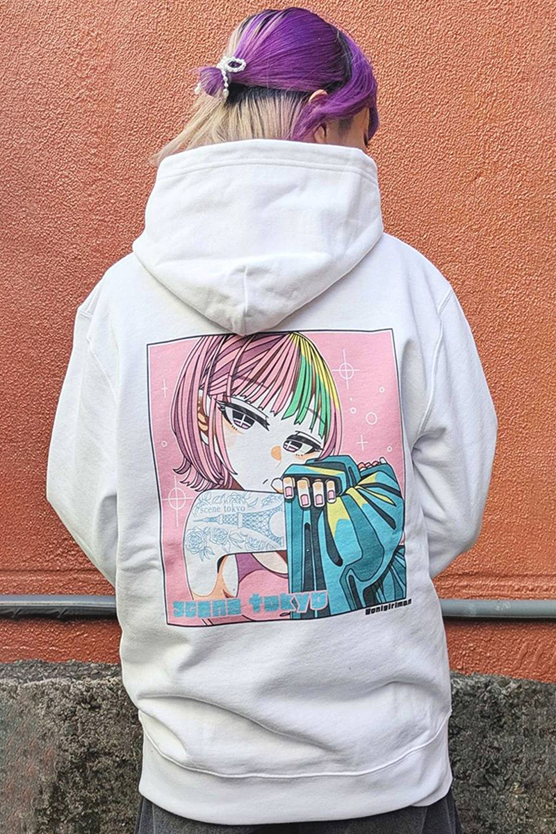 SCENE TOKYO (シーントウキョウ) TYO girl hoodie - White