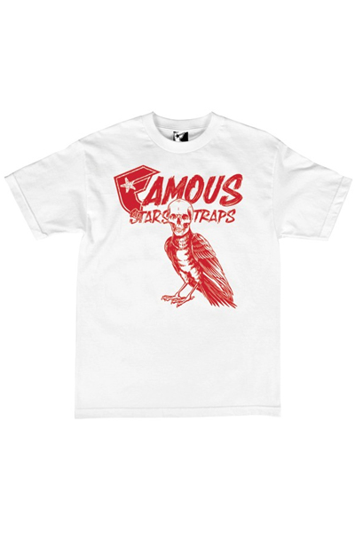 FAMOUS STARS AND STRAPS DEATH CROW Tee WHT