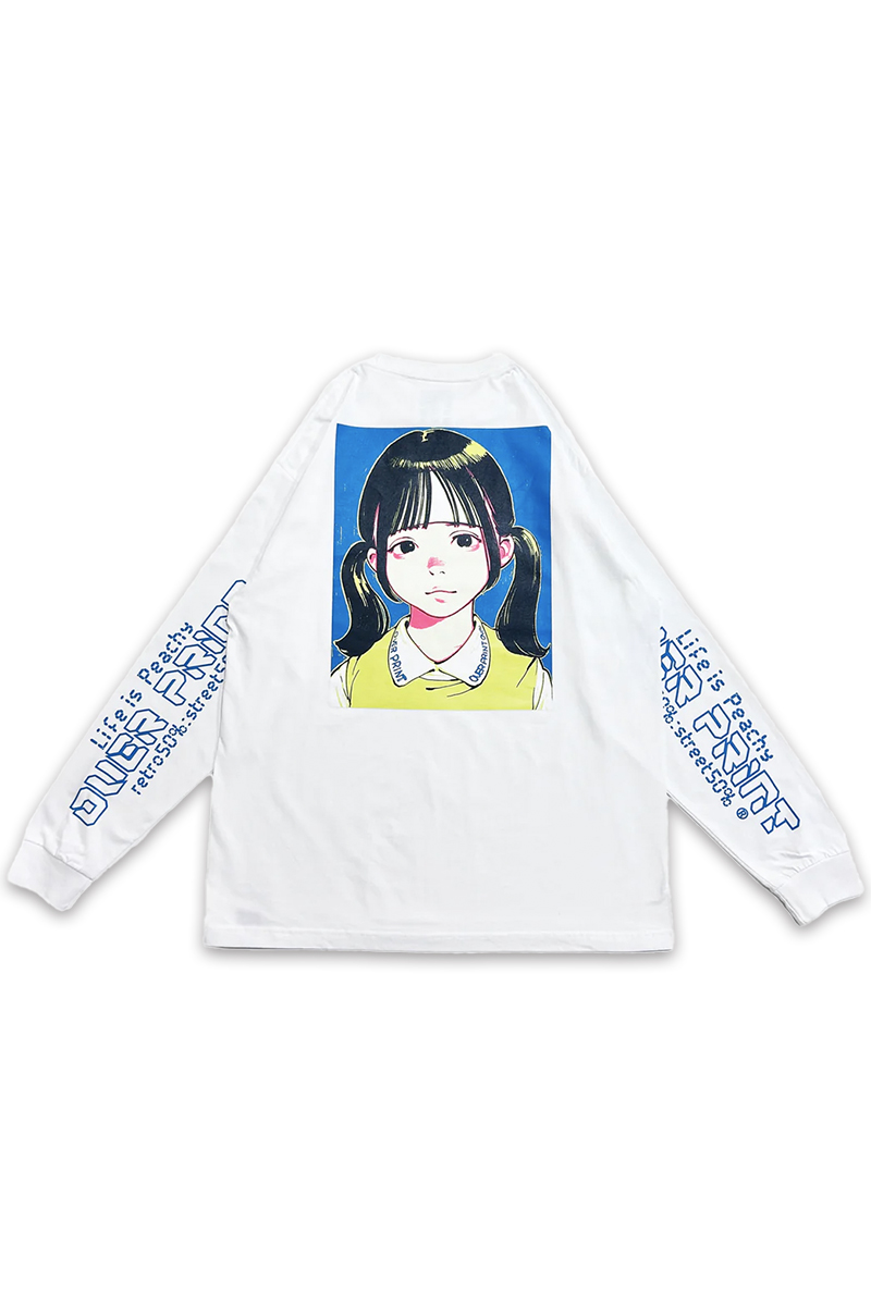【お問い合わせ商品】over print(オーバープリント) POP ART L/S Tee Ver:18 - White