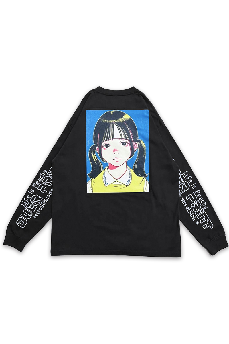 【お問い合わせ商品】over print POP ART L/S Tee Ver:18 BLACK