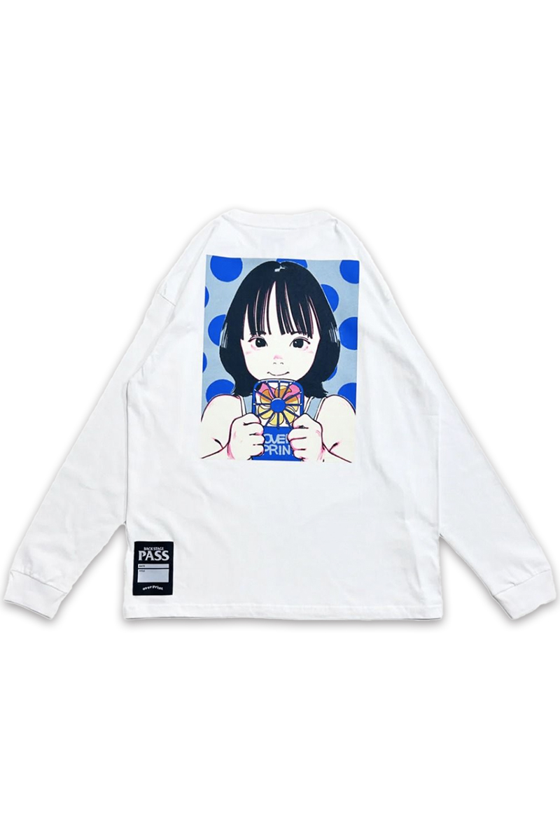 【お問い合わせ商品】over print(オーバープリント) POP ART L/S Tee Ver:13 - White