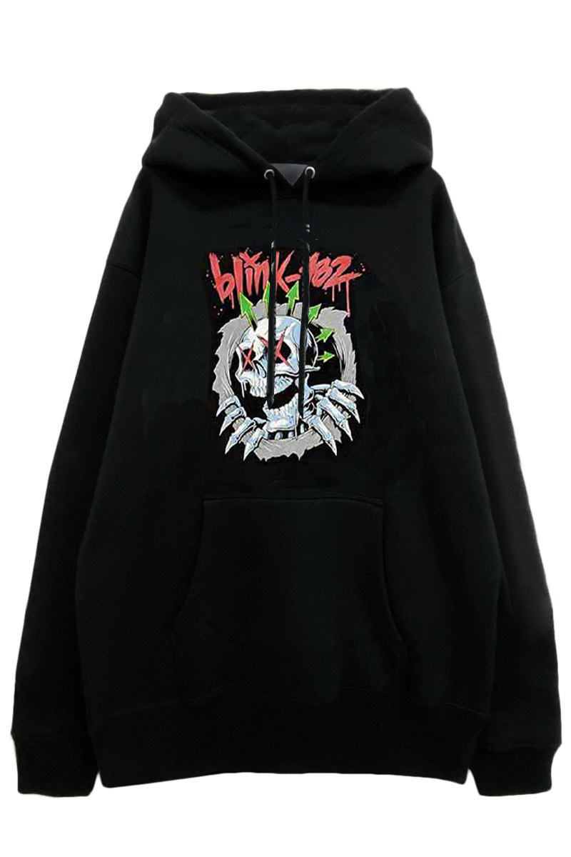 BLINK-182 UNISEX PULLOVER HOODIE: SIX ARROW SKULL
