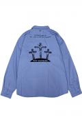 TOY MACHINE (トイマシーン) DOES'N LOVE YOU WORK SHIRTS L.BLUE