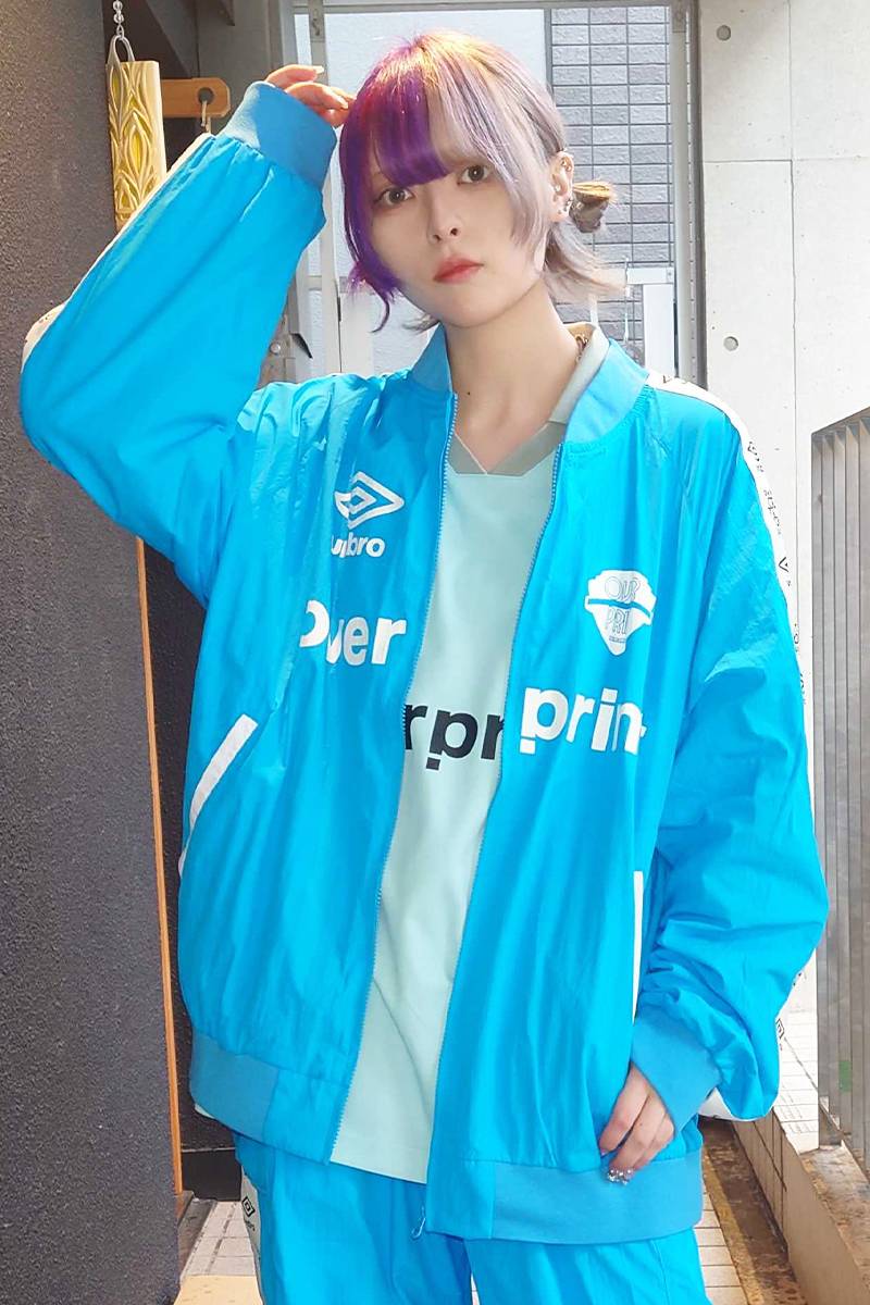 over print（オーバープリント）UMBRO * OVER PRINT MA-1 BLUE