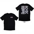 AC/DC バンドTシャツ ユニセックス: Mini Logo / Dirty Deeds (Black) (Back Print) - BLACK