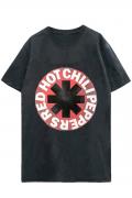 RED HOT CHILI PEPPERS UNISEX T-SHIRT: RED CIRCLE ASTERISK (ECO-FRIENDLY)