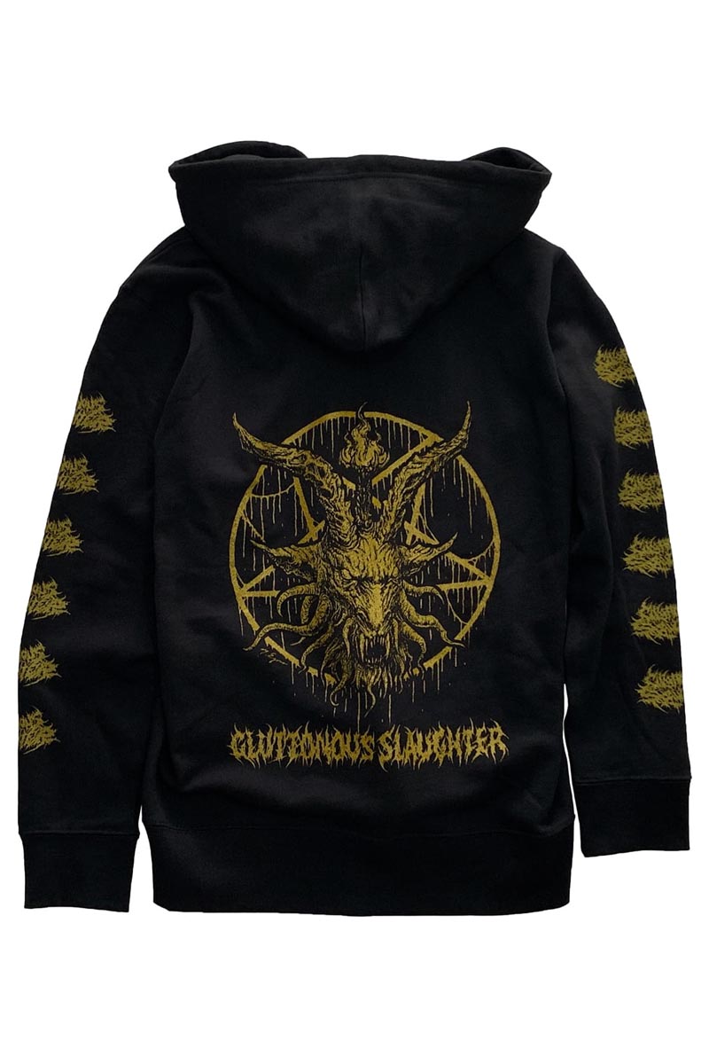 Gluttonous Slaughter The Golden Brutal Baphomet Zip-up Hoodie / 黄金のバフォメット