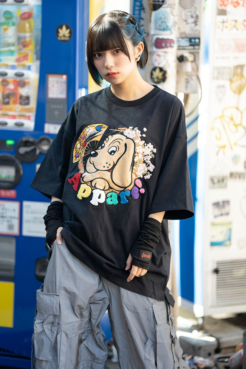 Appare!×GALFY×GEKIROCK CLOTHING コラボ・Tシャツ　BLACK